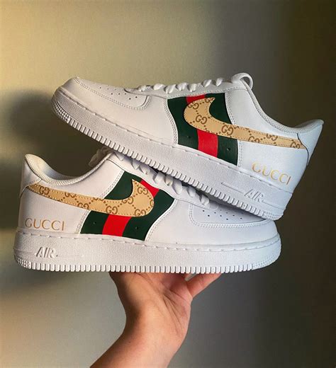 custom gucci nike shoes|gucci nike air force shoes.